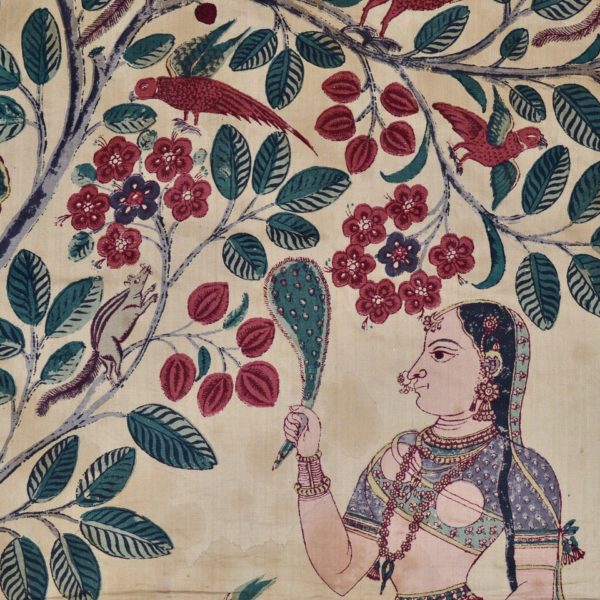 Detail of a Square Cotton Vrikshachari, or Varsha