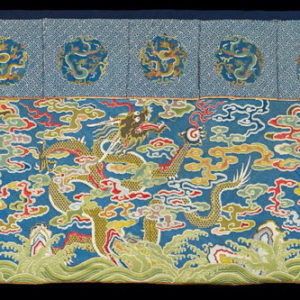 A Silk Gauze Table Frontal with Three Large Five-Clawed Dragons